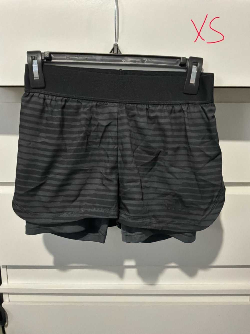 adidas Black Striped Athletic Shorts